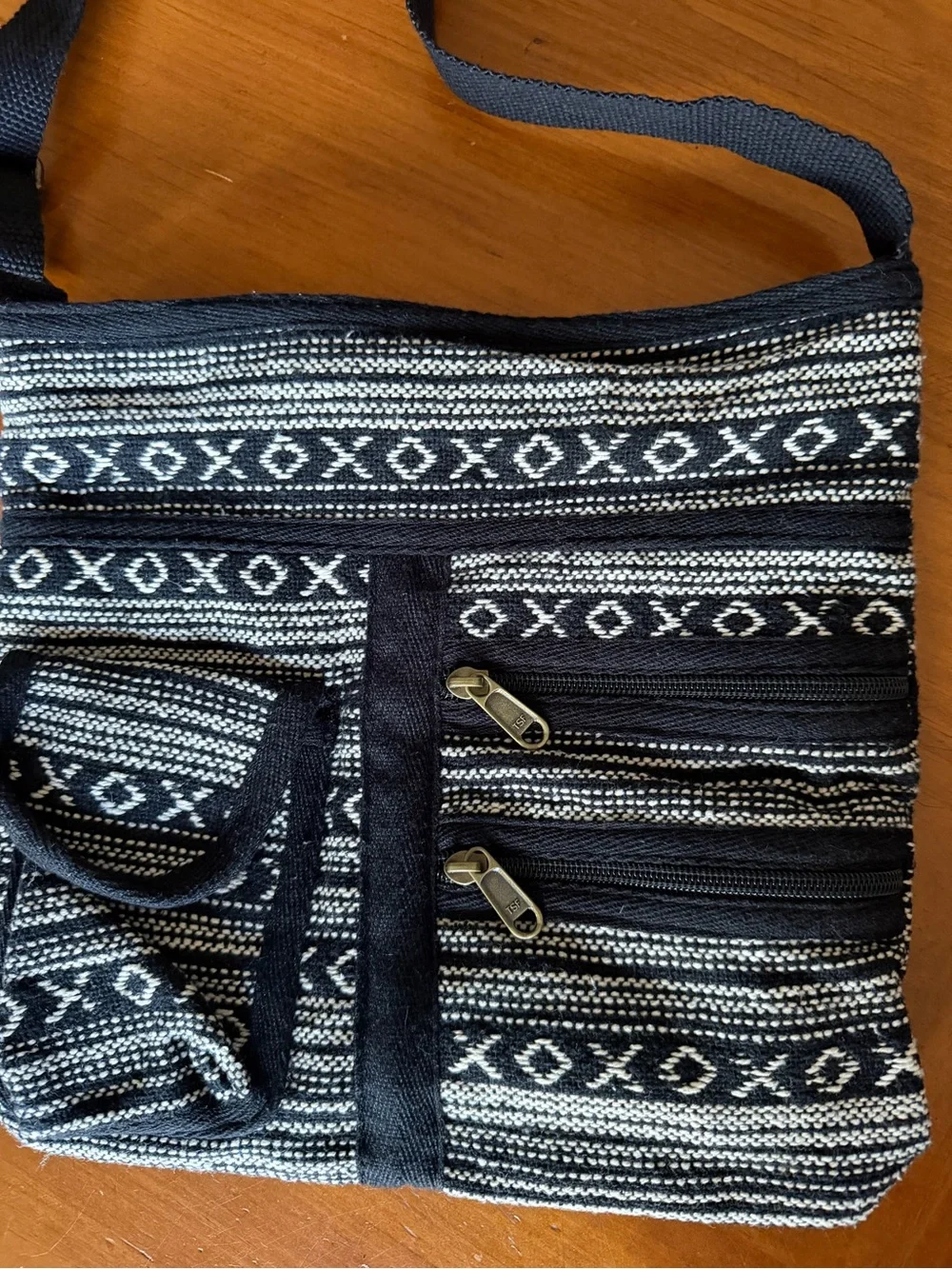 Black & White Crossbody Bag - Casual Everyday Bag